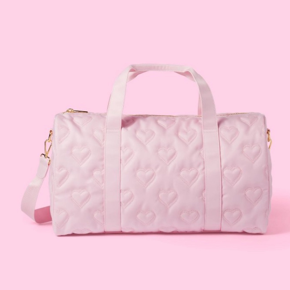 Stoney Clover Lane x Target: Duffle Bag - Quilted Hearts Light Pink